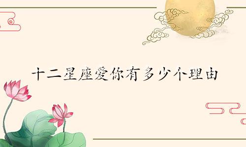 十二星座爱你有多少个理由