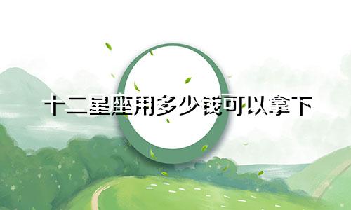 十二星座用多少钱可以拿下