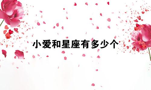 小爱和星座有多少个