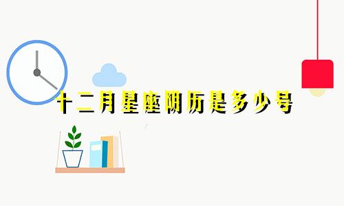 十二月星座阴历是多少号