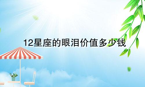 12星座的眼泪价值多少钱