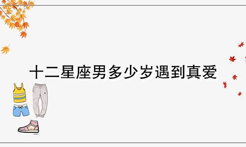 十二星座男多少岁遇到真爱