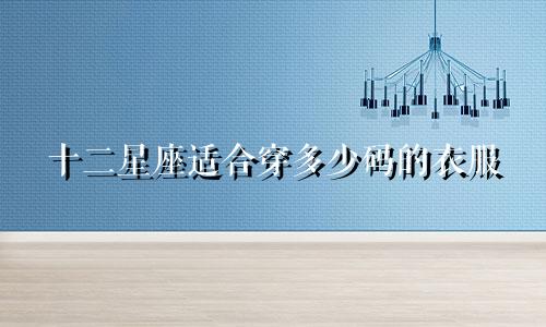 十二星座适合穿多少码的衣服