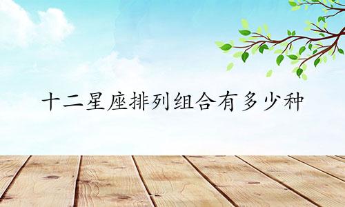 十二星座排列组合有多少种