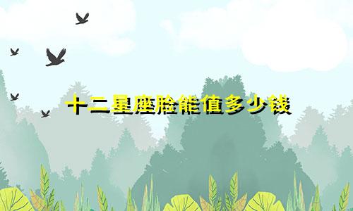 十二星座脸能值多少钱