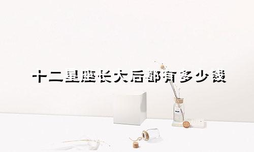 十二星座长大后都有多少钱