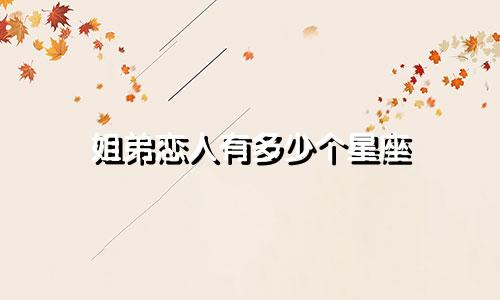 姐弟恋人有多少个星座