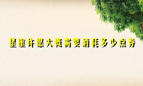 星座许愿大概需要消耗多少点券