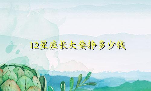 12星座长大要挣多少钱