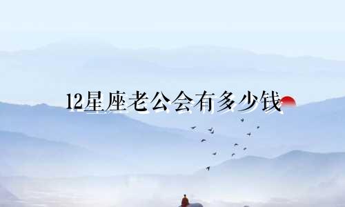 12星座老公会有多少钱