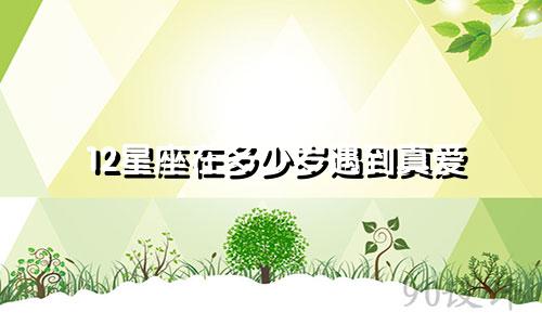 12星座在多少岁遇到真爱