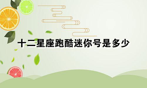 十二星座跑酷迷你号是多少
