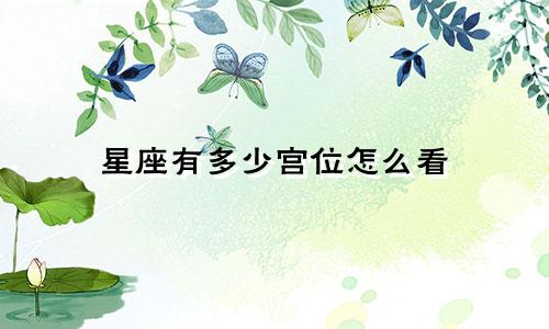 星座有多少宫位怎么看