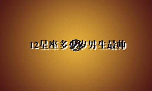 12星座多少岁男生最帅