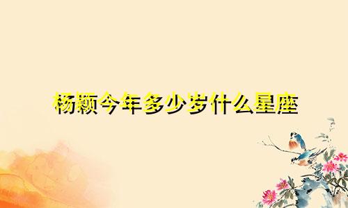 杨颖今年多少岁什么星座