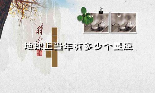 地球上当年有多少个星座