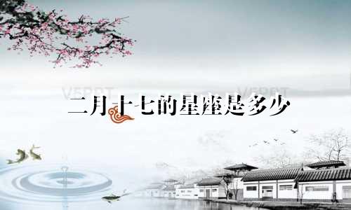 二月十七的星座是多少