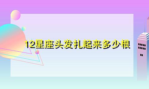 12星座头发扎起来多少根