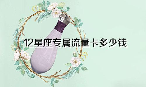 12星座专属流量卡多少钱