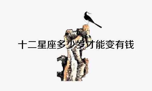 十二星座多少岁才能变有钱