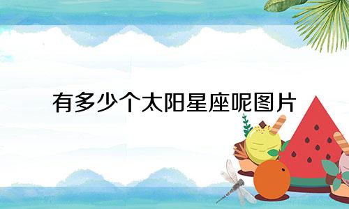 有多少个太阳星座呢图片