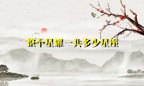 整个星耀一共多少星座
