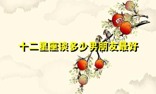十二星座谈多少男朋友最好