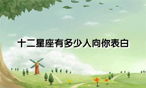 十二星座有多少人向你表白
