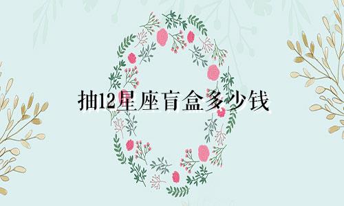 抽12星座盲盒多少钱
