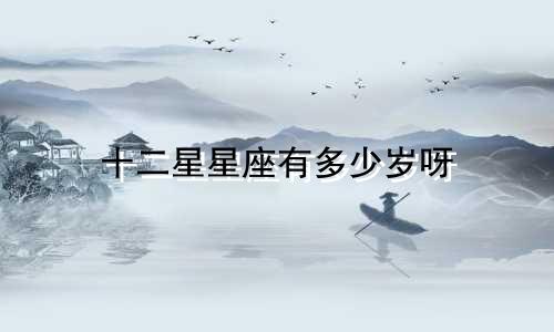 十二星星座有多少岁呀