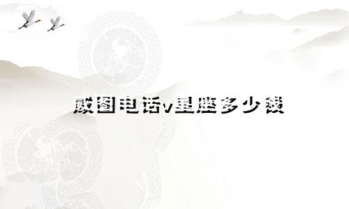 威图电话v星座多少钱