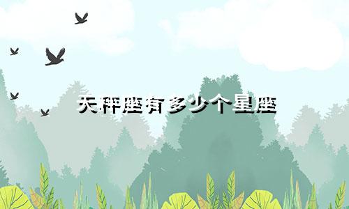 天秤座有多少个星座