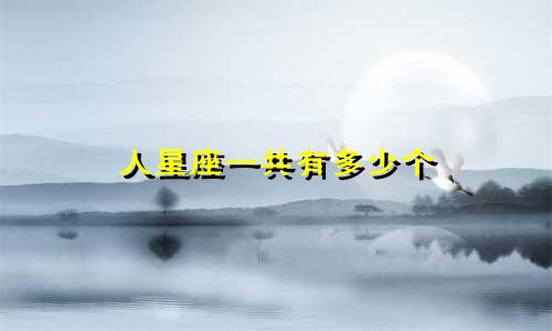 人星座一共有多少个