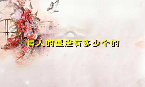 每人的星座有多少个的