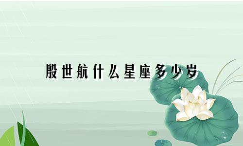 殷世航什么星座多少岁