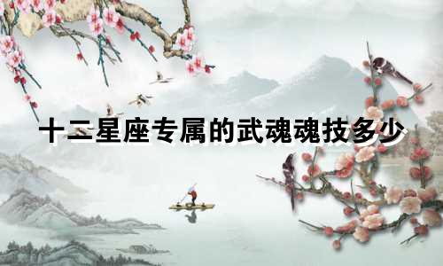 十二星座专属的武魂魂技多少