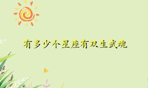 有多少个星座有双生武魂