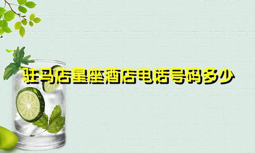 驻马店星座酒店电话号码多少