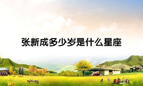 张新成多少岁是什么星座