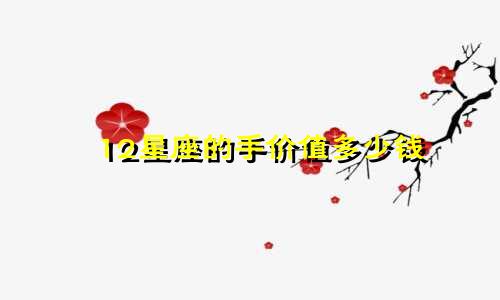 12星座的手价值多少钱