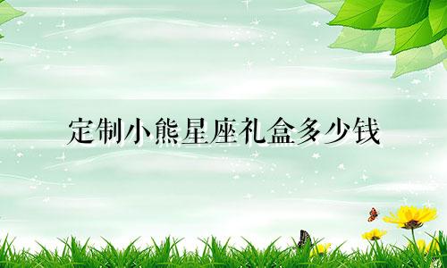 定制小熊星座礼盒多少钱
