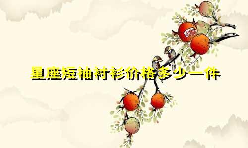 星座短袖衬衫价格多少一件