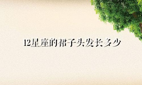 12星座的裙子头发长多少