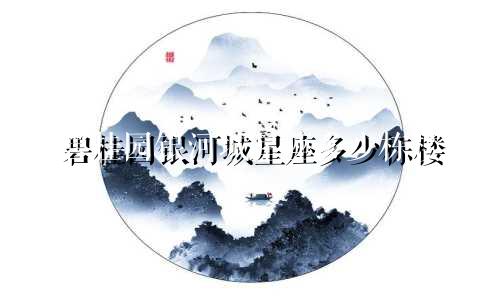 碧桂园银河城星座多少栋楼