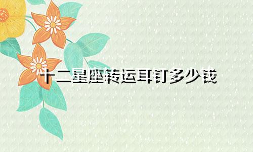 十二星座转运耳钉多少钱