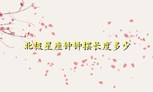 北极星座钟钟摆长度多少