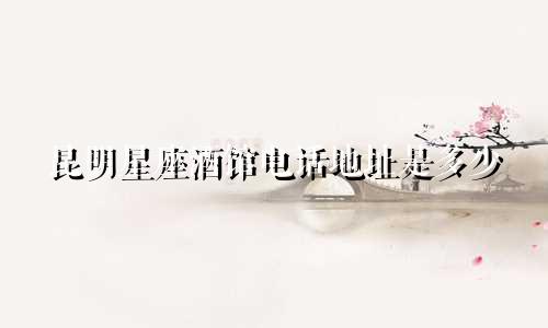 昆明星座酒馆电话地址是多少