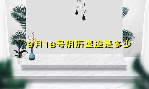 9月16号阴历星座是多少