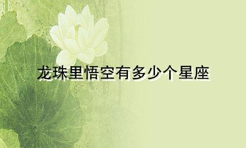 龙珠里悟空有多少个星座