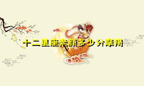 十二星座素颜多少分摩羯